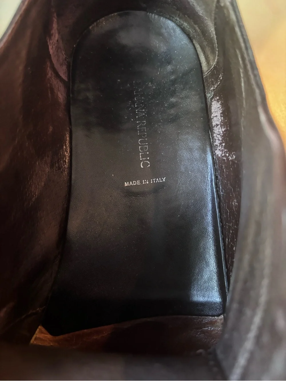 Banana Republic Men’s Black Leather Derby Dress Shoes